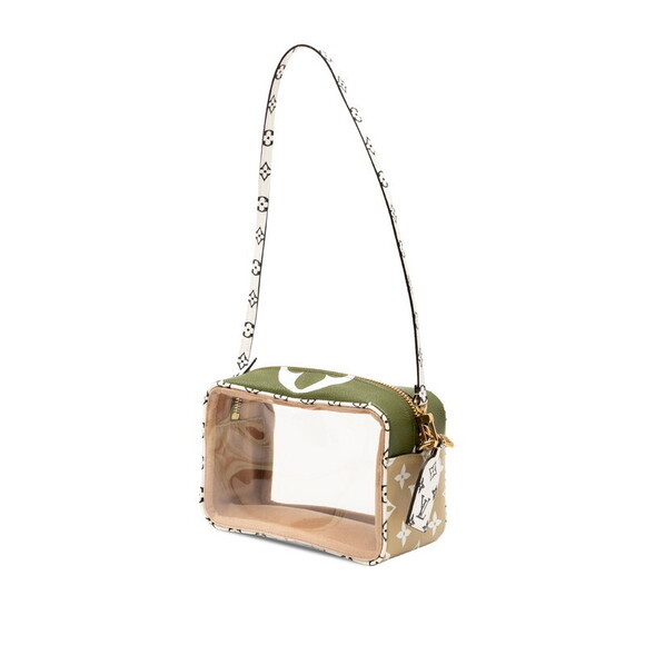 Louis Vuitton Monogram Giant Beach Handbag Vinyl White Khaki Green
